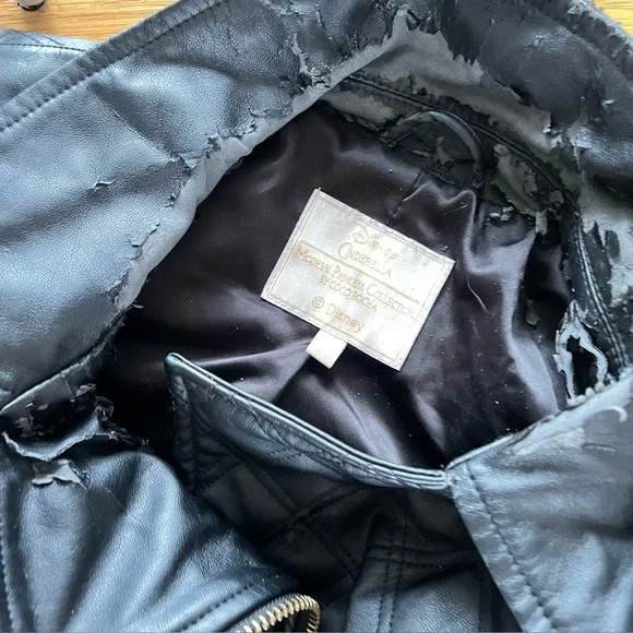 Disney Black Leather XL Jacket With Boots 8 - Picture 3 of 6